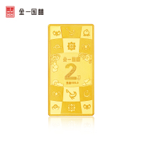 金一国囍 AU9999牛年工艺金条2克中国金砖金块2g黄金金条足金999.9 支持回购 投资收藏系列