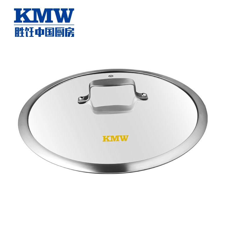 KMW 绿鼎第四代不锈钢炒锅GpotlCB300003 30cm不锈钢炒锅 透明玻璃盖 少油烟 无涂层炒锅电磁炉通用锅具