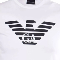 EMPORIO ARMANI 阿玛尼 2020年新款男士夏季红色棉质logo印花短袖T恤