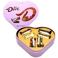 德芙丝滑牛奶巧克力黑巧白巧喜糖礼盒装6颗/12颗心形铁盒结婚喜糖 【新款】粉色礼盒（6g*12粒）