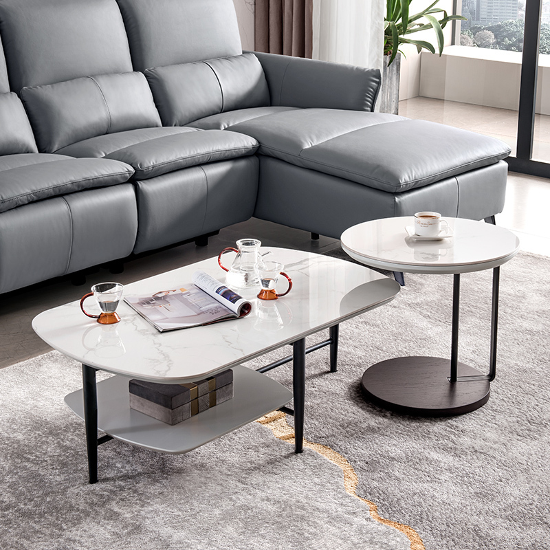 芝华仕cheers芝华仕现代极简岩板茶几电视柜组合餐桌两用收纳客厅家具