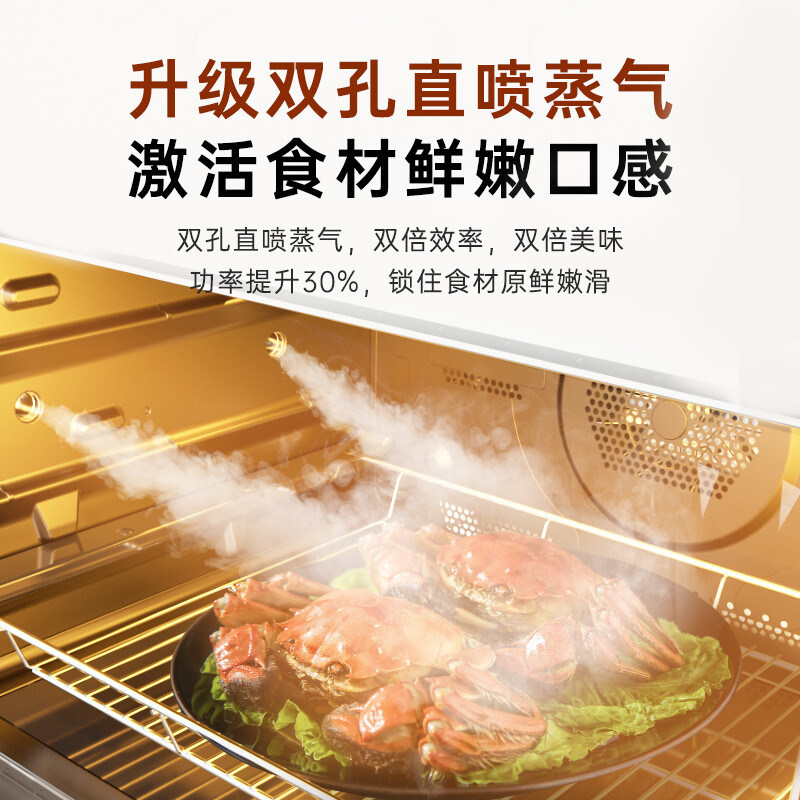 松下(Panasonic)嵌入式 32L微蒸烤一体机 家用微波炉蒸烤箱 变频微波 蜂巢顶加热NN-GS8BMB