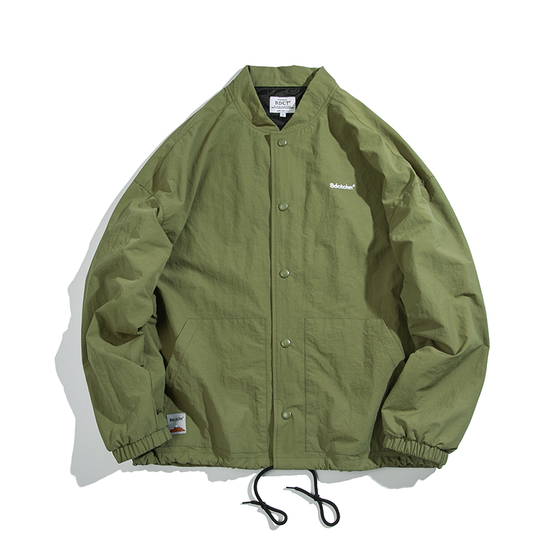 yuansubdct痞帅教练夹克潮流潮牌外套男春秋帅气宽松工装棒球服夹克