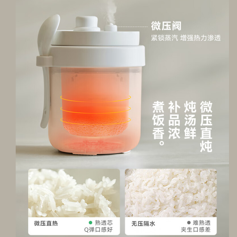 olayks立时电炖锅煲汤锅微压直炖 温润白瓷-0.6L OLK-DDB06A高清大图