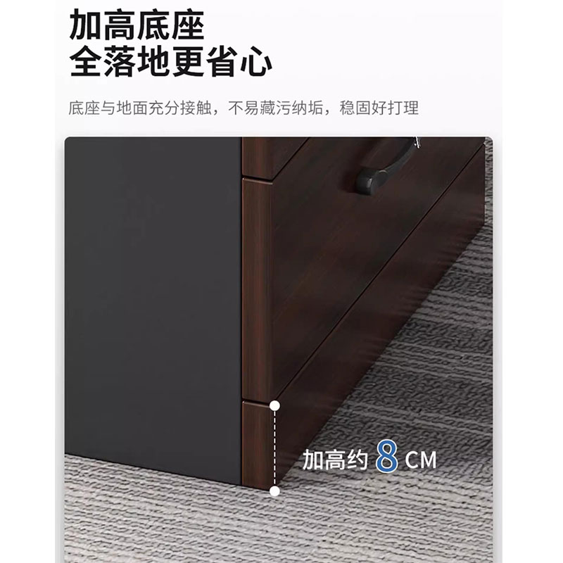 宜掌柜 员工桌 1.4米三抽 张高清大图