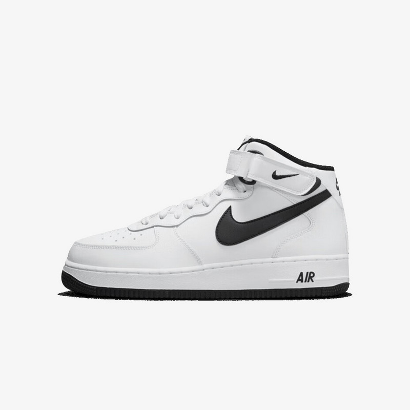 Nike 耐克男子新款空军一号AF1黑白中帮休闲板鞋DV0806-101