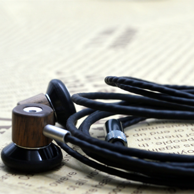 发烧 高音质hifi平头type-c耳机木质腔体重低音diy通用耳塞式带麦