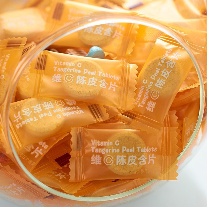 随你想维C陈皮含片 金梅片糖果清凉薄荷糖网红约会糖果 陈皮维C含片[250g/袋]