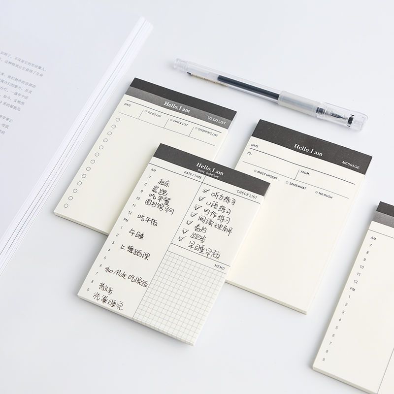 商务日计划本便签本可撕记事本 办公桌面日程备忘录创意文具