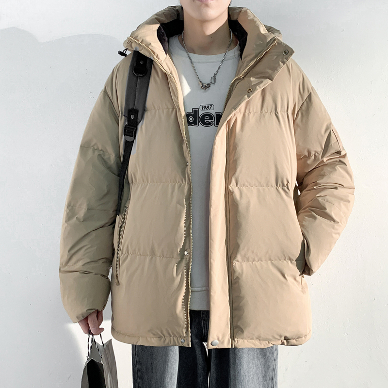 [2.5折价368元]唐狮冬季新款羽绒服男连帽短款加厚保暖外套韩版青少面包服