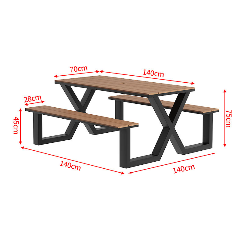 晨磊桌椅组合140*140*75cm/组高清大图