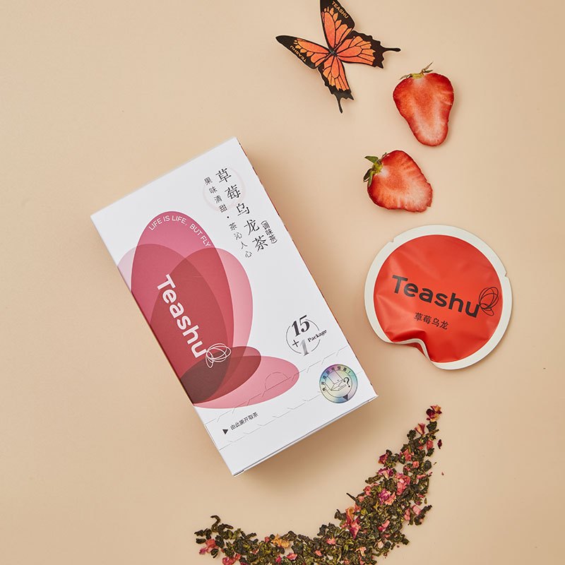 teashu草莓乌龙铁观音花果花草水果冷热泡1盒15茶小包袋泡茶