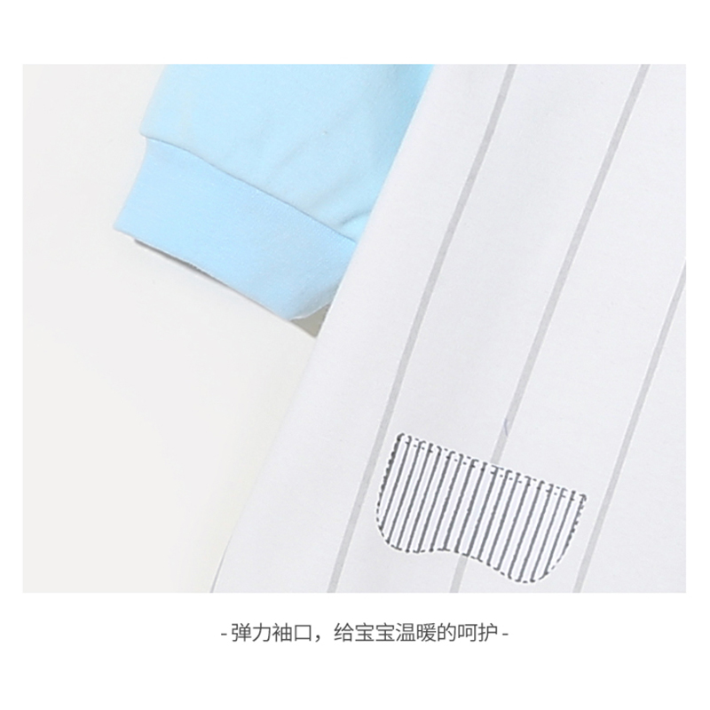 婴儿衣服秋装纯棉长袖连体超网红哈衣男宝宝时尚爬服外出服高清大图
