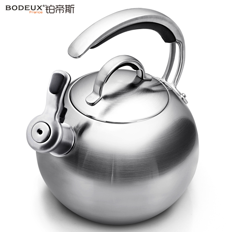 铂帝斯BODEUX 法兰西之风 304不锈钢烧水壶煤气燃气电磁炉通用鸣笛家用水壶