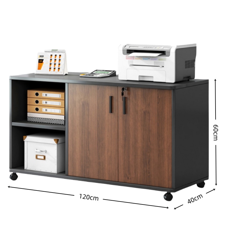 智叶舟资料文件柜两门两格120*40*60cm台高清大图