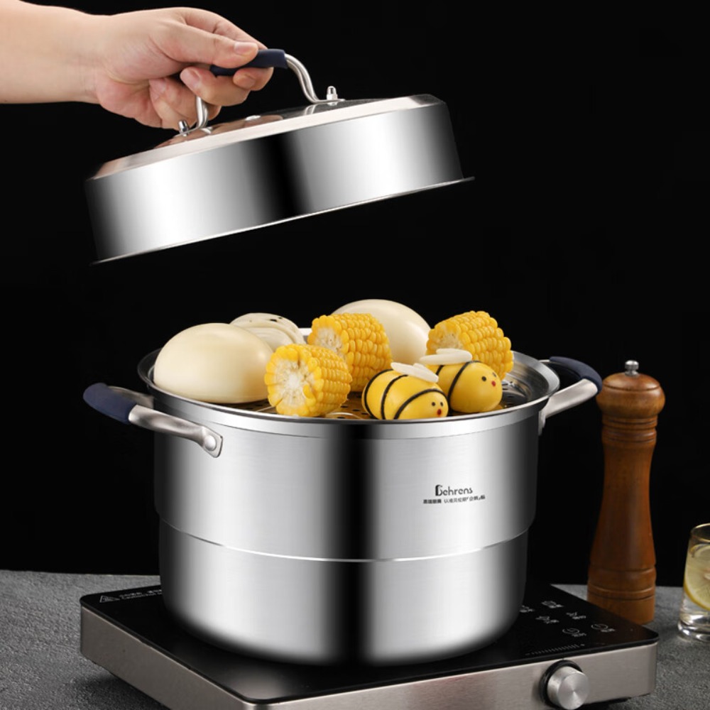 贝伦斯Behrens28cm企鹅三层钢双层蒸锅BLS-GESB28高清大图