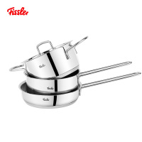 德国菲仕乐/Fissler 三件组套装带钢盖 礼品套锅 不锈钢奶锅煮锅炖锅煎锅 多用途304不锈钢燃气灶电陶炉电磁炉通用