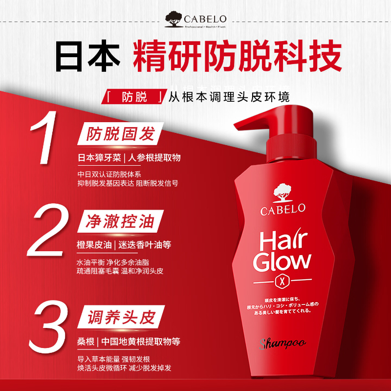 卡蓓诺 育发 洗护套装(加强型)350mL+350mL(红色) BJDT高清大图