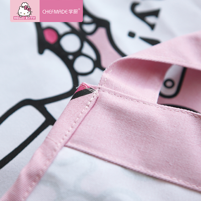 学厨 厨房工具 HELLO KITTY(凯蒂猫)正版授权烘焙迷彩棉围裙家用厨房 KT7037