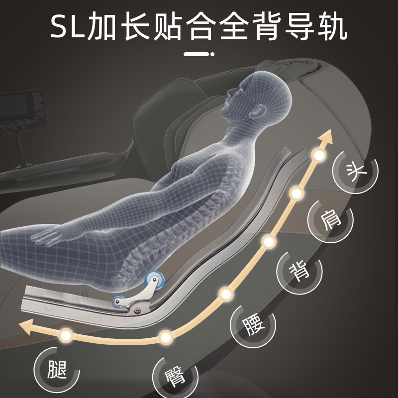 台湾欧芝(OUZHI) S320家用太空舱 电动按摩椅 全身自动多功能零重力揉捏智能型沙发太空椅 摩卡绿/星辰蓝