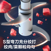 苏泊尔(SUPOR)绞肉机家用多功能电动料理机绞馅机碎肉机玻璃大容量搅拌机肉馅单搅拌机1.75L 单刀JR20-B175