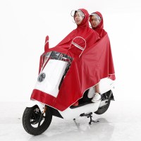 雨衣电动车摩托车双人雨衣雨披口罩面罩式单人男女式雨衣加大加厚