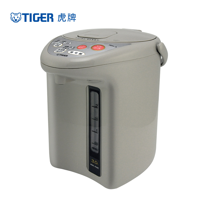 虎牌(tiger)电热水瓶PDH-A30C 驼色 3L微电脑电热水壶 三段保温热水壶 自动去氯节能 节能定时保温水瓶