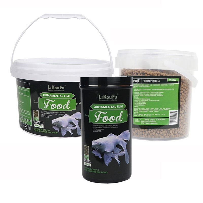 再宠鱼粮台湾利口福锦鲤鱼饲料育成胚芽鱼食蝴蝶鲤四季鱼粮5l约等于1700克 价格图片品牌报价 苏宁易购春前草宠物生活专营店