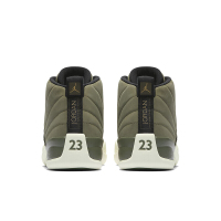 Air Jordan12 Retro AJ1 2保罗CP3男士局绿色麂皮金扣高帮篮球鞋实战战靴130690-301橄榄绿