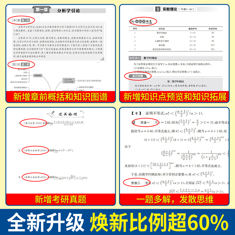 吉米多维奇数学分析习题集题解 第5版+精选精解 第2版 [正版]2024新升级版全套 吉米多维奇数学分析习题集题解6册第高清大图