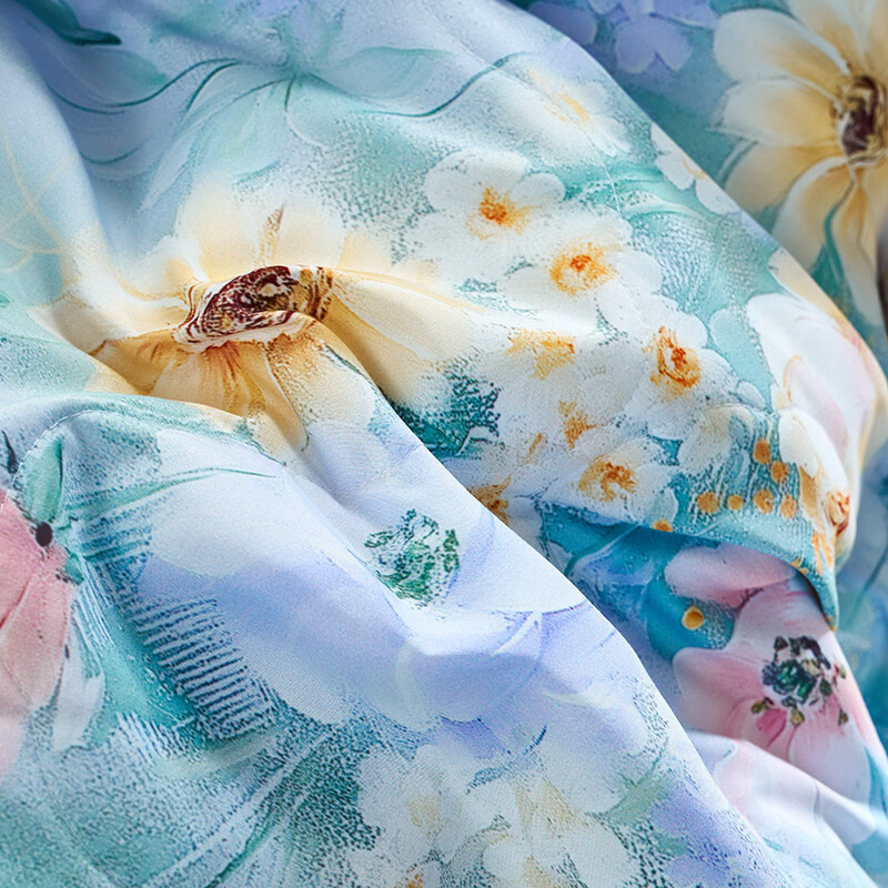 FUANNA富安娜仲夜听风七孔抗菌夏被/203*229/米/370g 双人空调被夏季薄被子可水洗机洗被芯高清大图