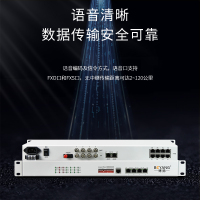 博扬 综合多业务光端机 4路E1+2路电话+4路百兆以太网物理隔离 单纤20km 机架式 BY-4E1-2P4EV