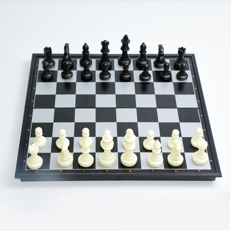 国际象棋磁性儿童套装成人大号折叠棋盘国际象棋送西洋跳棋