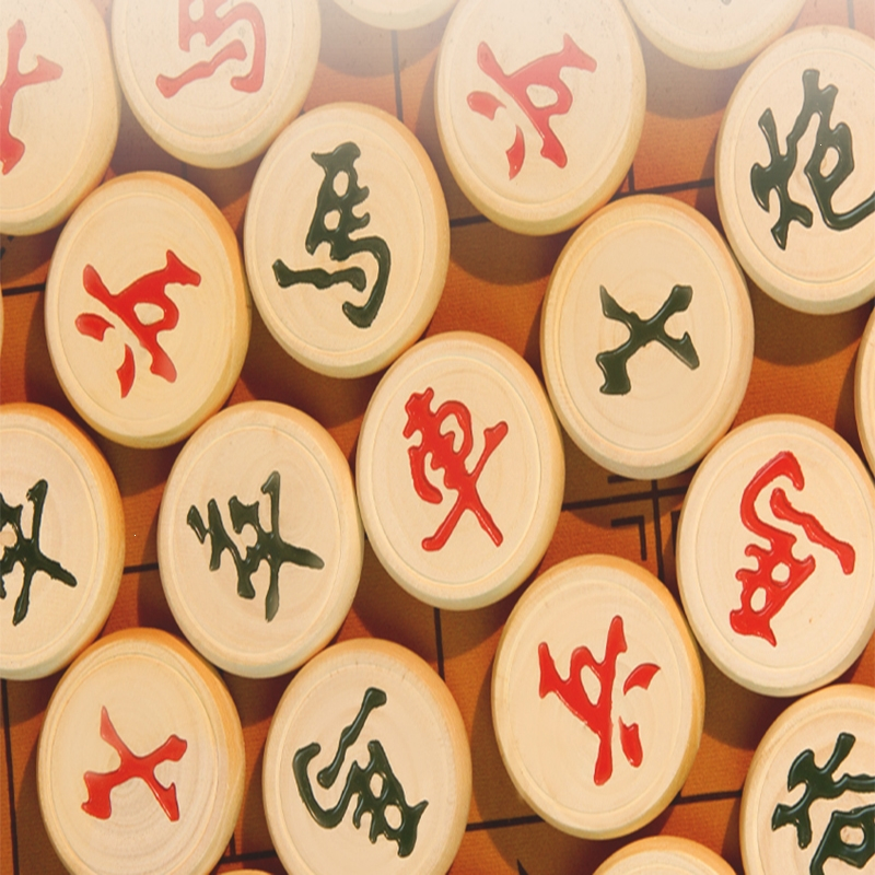 闪电客中国象棋木质家用学生成人儿童棋子套装大号便携皮革棋盘