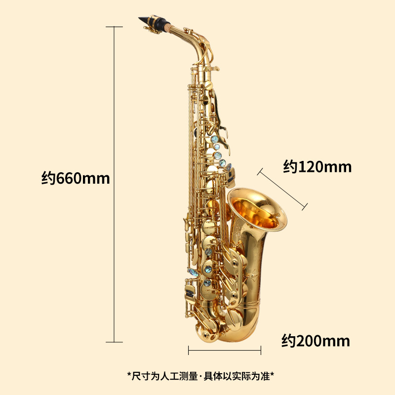莫森(MOSEN)MS-E835萨克斯降E调中音 初学者入门考级学生演奏专业乐队西洋乐器富贵金 考级款[双筋配置]