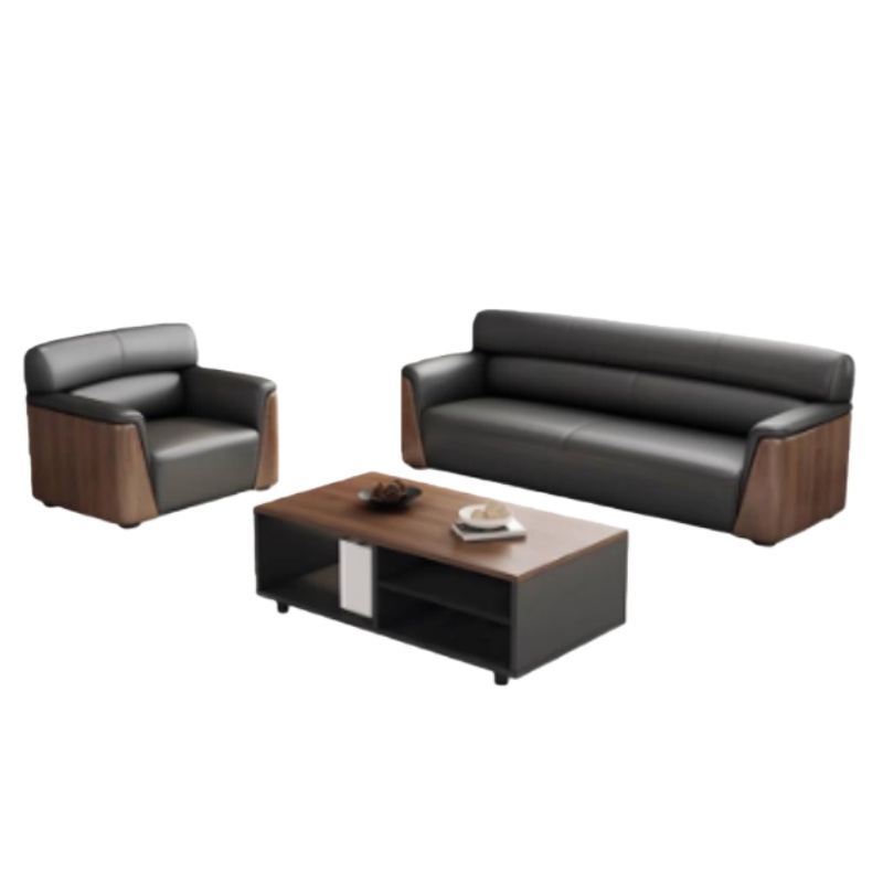 烁恒办公沙发三人+单人位套高清大图