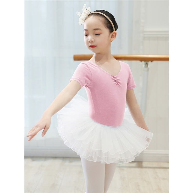 儿童舞蹈服迈高登女芭蕾舞体操形体服练功考级连体服中国舞分体短袖
