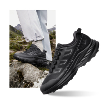 旷野丨361°户外运动鞋新款防滑耐磨越野跑鞋减震跑步鞋登山鞋男 曜石黑 39码
