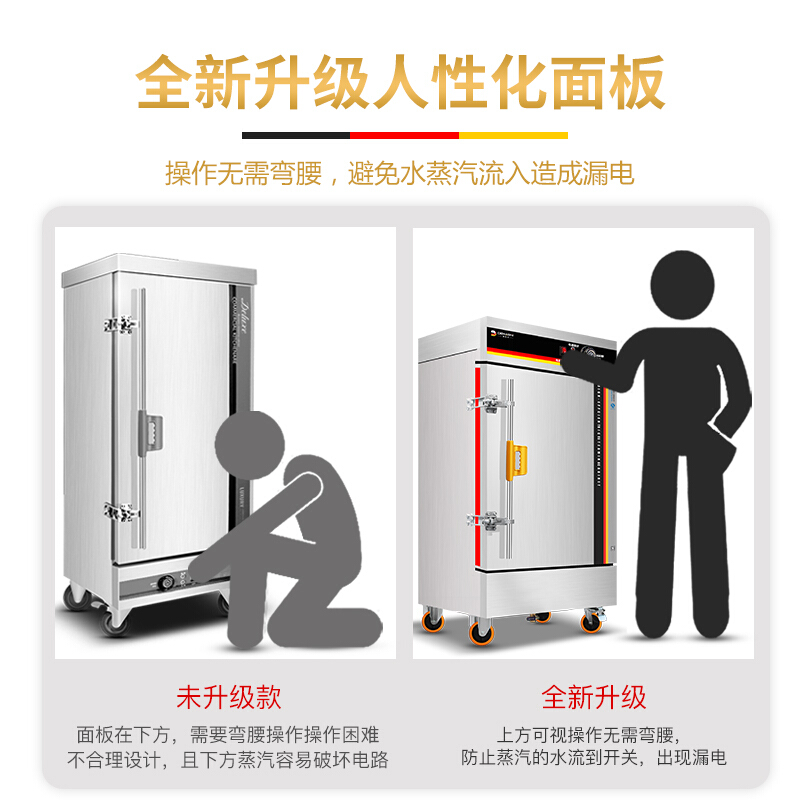 德玛仕(DEMASHI)蒸饭柜 爆款6盘定时款 商用蒸饭车 电蒸饭柜 电蒸箱高清大图