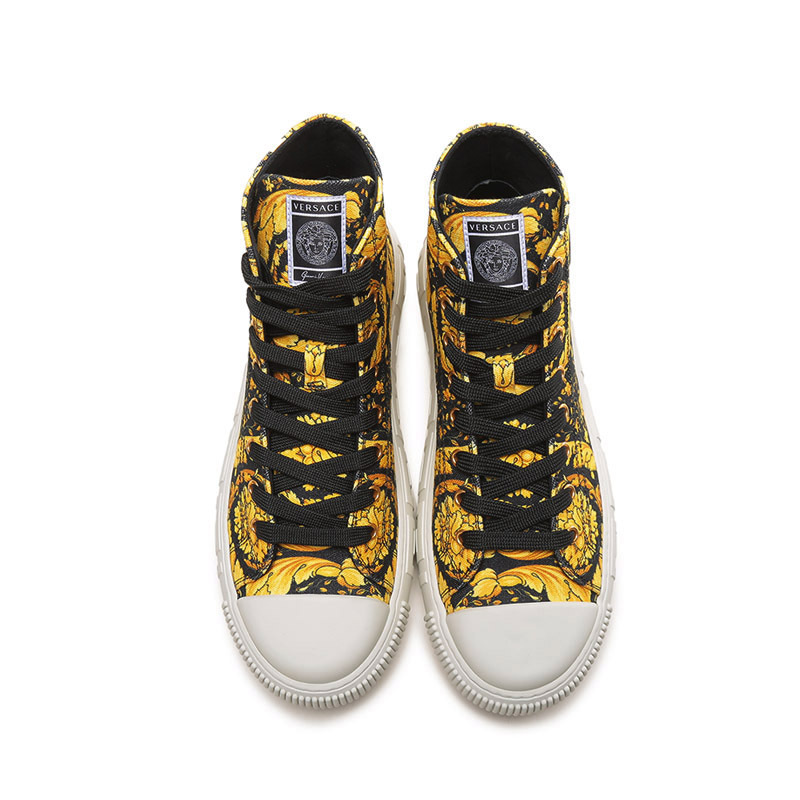 范思哲versace男士织物美杜莎高帮系带休闲运动鞋板鞋dsu8403dte4g