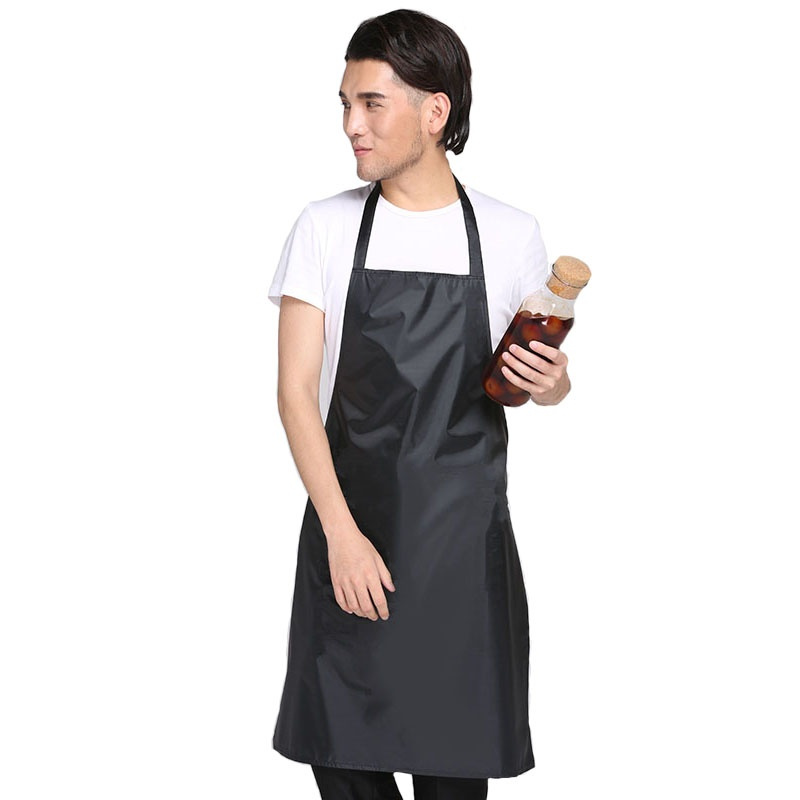 黑色内置口袋款30094厨房家用厨师防水防油男士围裙洗车水产食堂专用