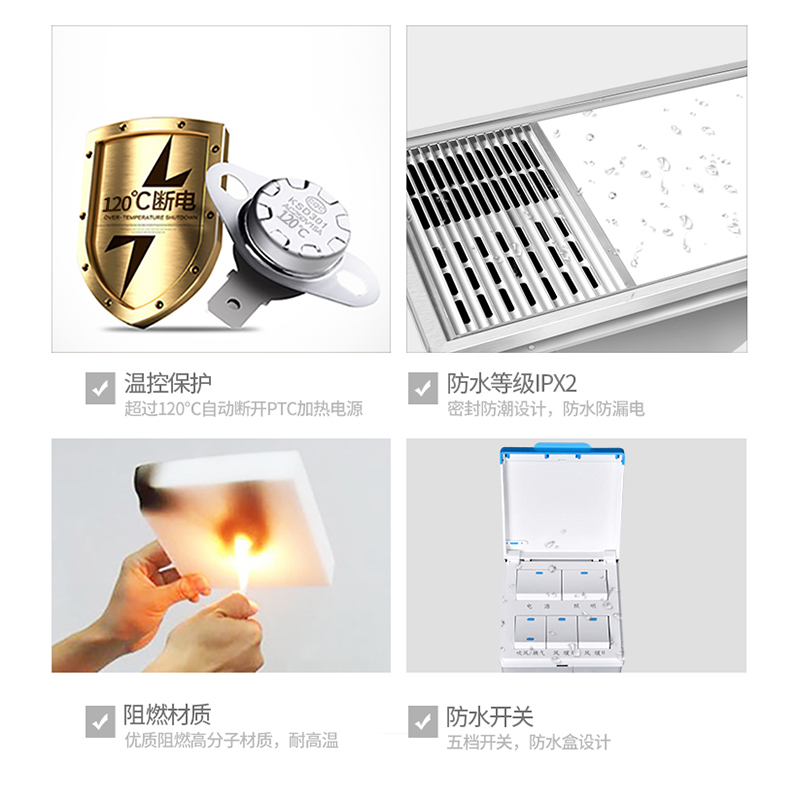 美的(Midea)浴霸ZX20C8 吊顶式风暖浴霸 液晶显示大LED照明金属面板 适用于集成吊顶