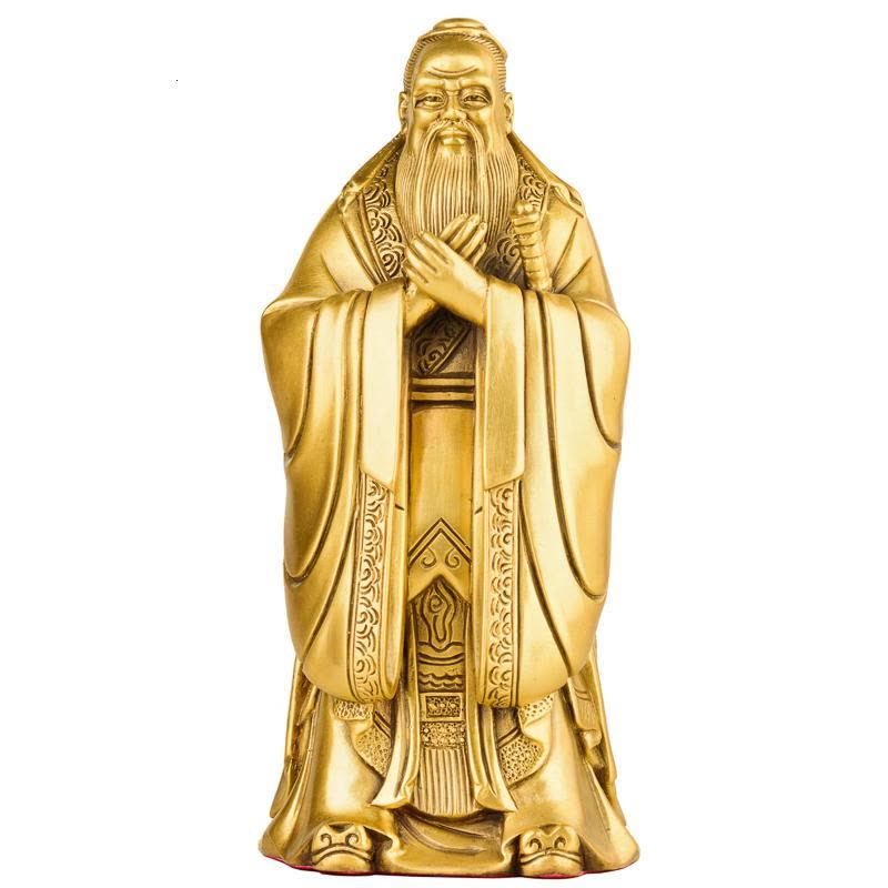 美帮汇铜孔子像摆件孔夫子 铜像书房办公室家居装饰品图片