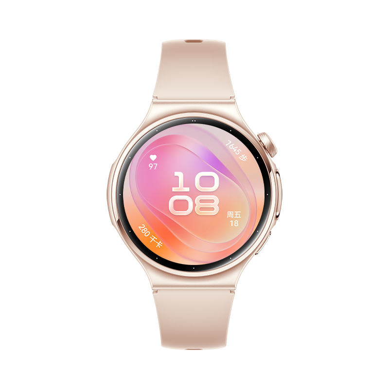 HUAWEI WATCH 6 LEB-AL00 42mm(粉色氟橡胶表带) 晨曦金 华为eSIM独立通信 华为智能手表