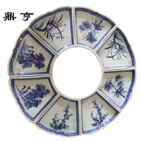 鼎亨景德镇陶瓷海鲜大盘子一1m1.2米60公分80厘米直径大圆盘分格