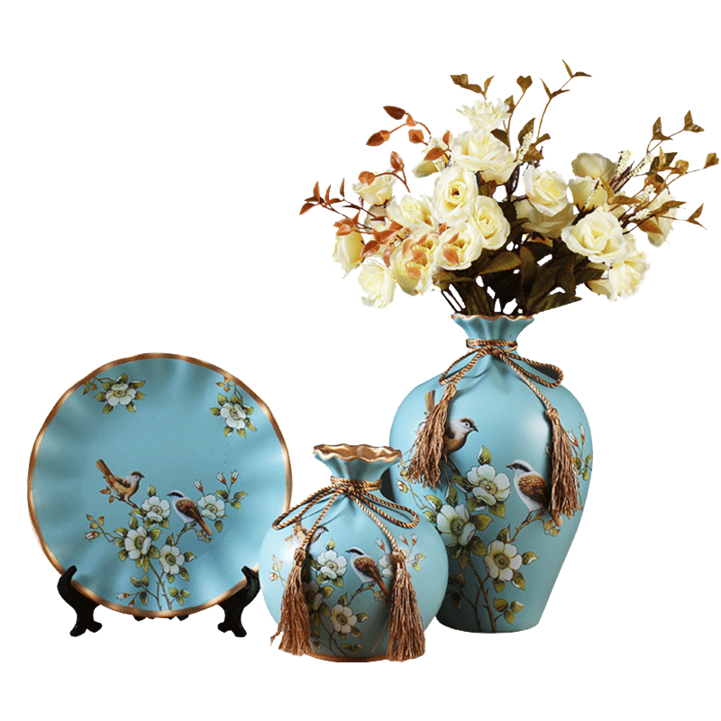 酒柜装饰品摆件陶瓷花瓶客厅玄关电视柜现代欧式创意摆设家居饰品