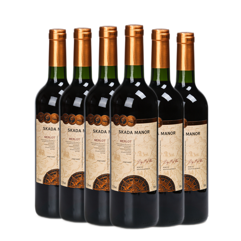 六支欧绅庄园澳洲原酒进口红酒sikada澳大利亚美乐干红葡萄酒