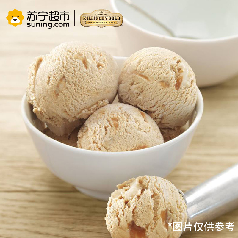 [苏宁生鲜]柯林高德新西兰原装进口1L(650g)盒装腰果咸太妃糖流质糖果口味冰激凌