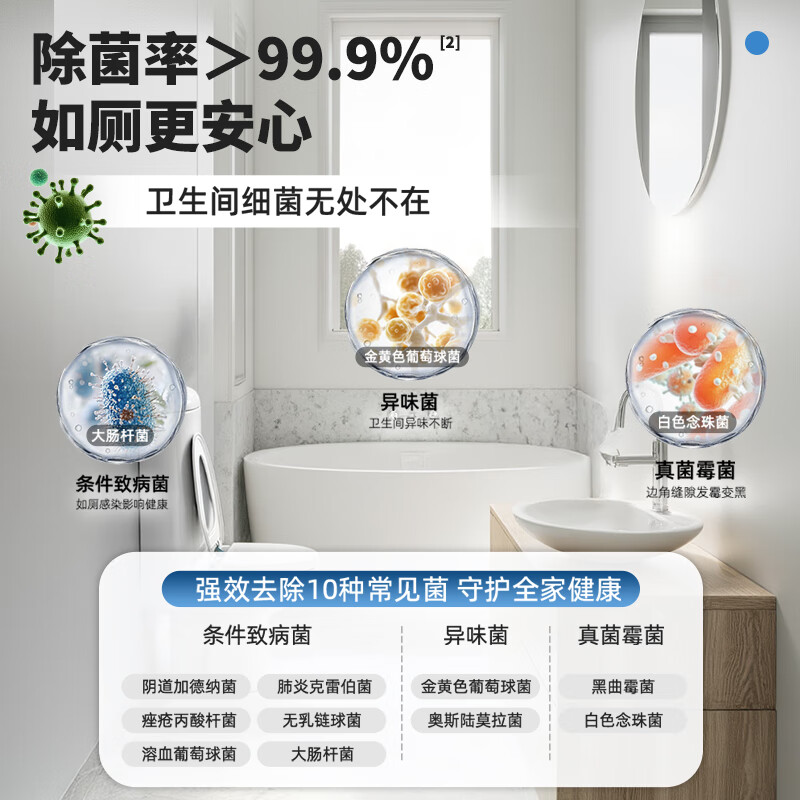 超威 免刷洗洁厕灵 亮白除菌洁厕剂马桶清洁剂厕所清洁厕宝 500g×6瓶高清大图