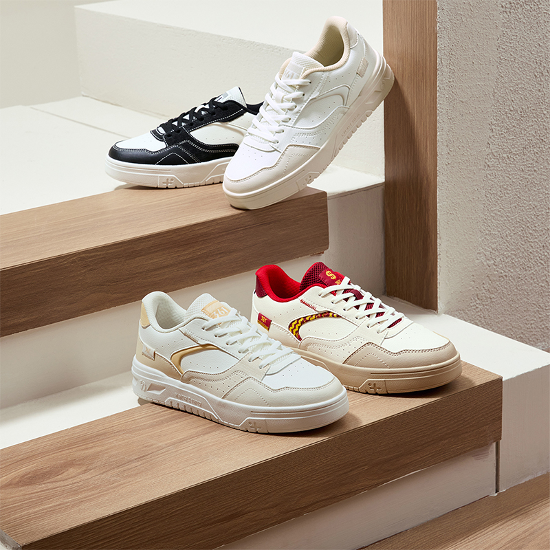 361°小白鞋女鞋新款鞋子百搭休闲鞋厚底运动鞋高清大图